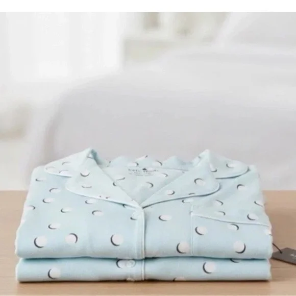 Kate Spade Aqua Dot Pajama Set XL - Picture 2 of 5